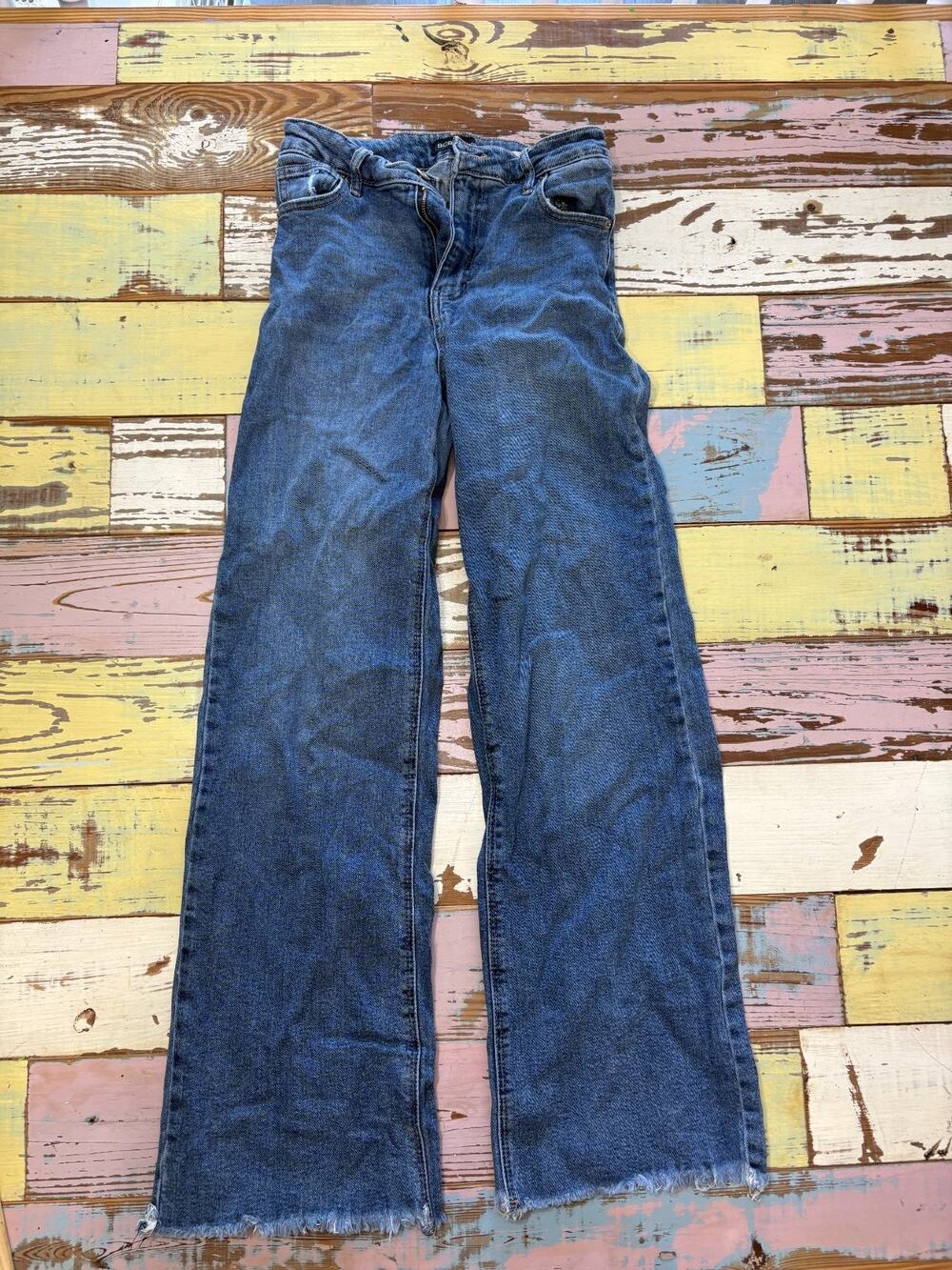 BCBGeneration high-rise wide-leg raw hem jeans 3/26